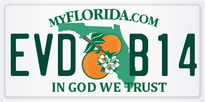 FL license plate EVDB14