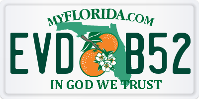 FL license plate EVDB52
