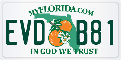 FL license plate EVDB81