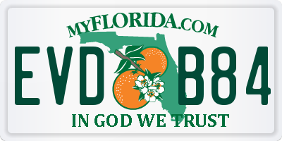 FL license plate EVDB84