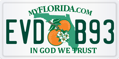 FL license plate EVDB93