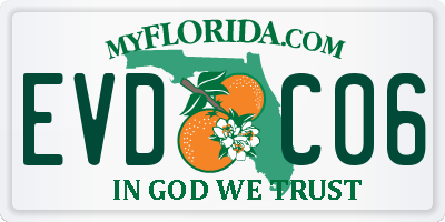 FL license plate EVDC06