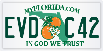FL license plate EVDC42