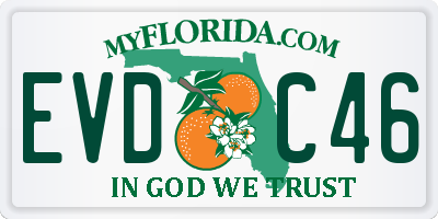 FL license plate EVDC46