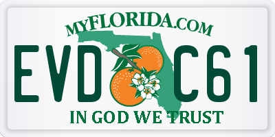 FL license plate EVDC61