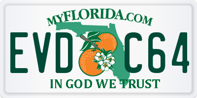FL license plate EVDC64