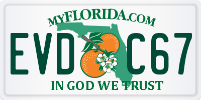 FL license plate EVDC67