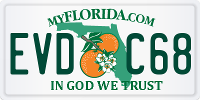 FL license plate EVDC68