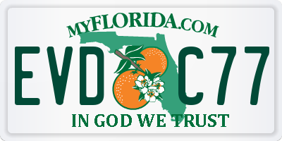 FL license plate EVDC77