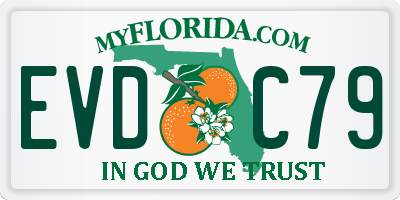 FL license plate EVDC79