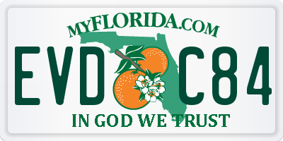FL license plate EVDC84