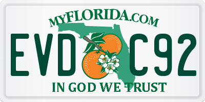 FL license plate EVDC92