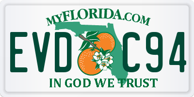 FL license plate EVDC94