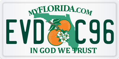FL license plate EVDC96