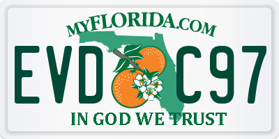 FL license plate EVDC97
