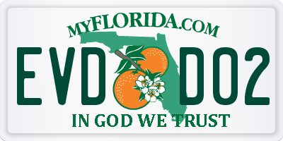FL license plate EVDD02