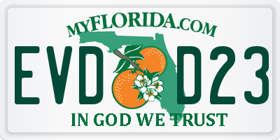 FL license plate EVDD23