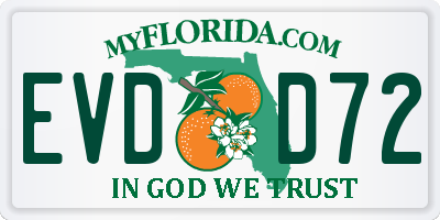 FL license plate EVDD72