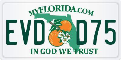 FL license plate EVDD75