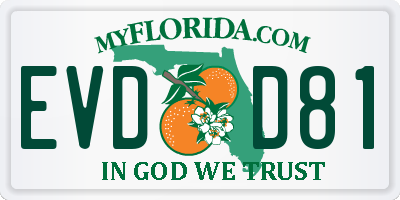 FL license plate EVDD81
