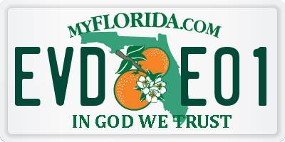 FL license plate EVDE01
