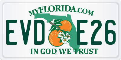 FL license plate EVDE26