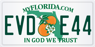 FL license plate EVDE44