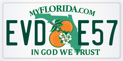 FL license plate EVDE57