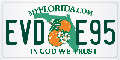 FL license plate EVDE95