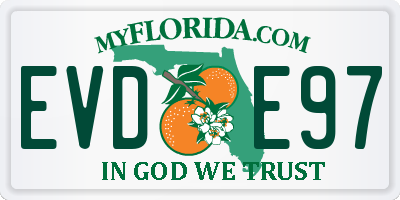 FL license plate EVDE97