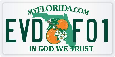 FL license plate EVDF01