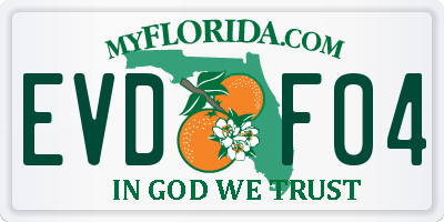 FL license plate EVDF04