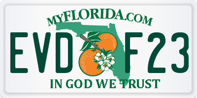 FL license plate EVDF23
