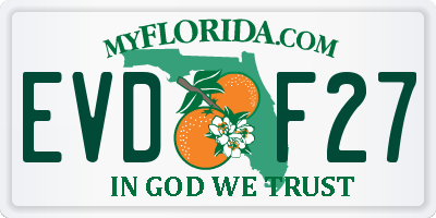 FL license plate EVDF27