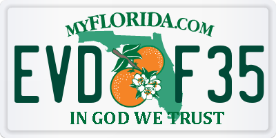 FL license plate EVDF35
