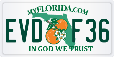 FL license plate EVDF36
