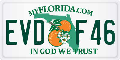FL license plate EVDF46