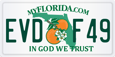 FL license plate EVDF49