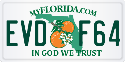 FL license plate EVDF64