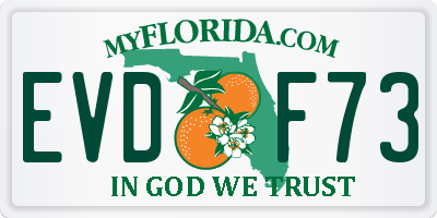 FL license plate EVDF73