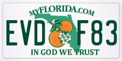 FL license plate EVDF83