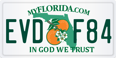 FL license plate EVDF84