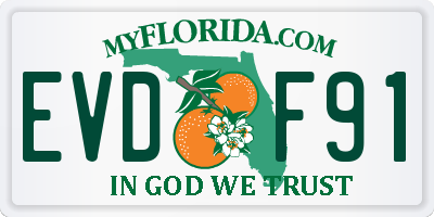 FL license plate EVDF91