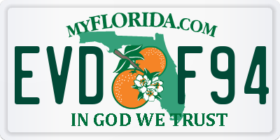 FL license plate EVDF94