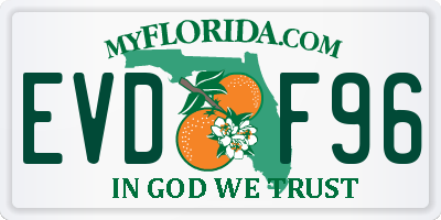 FL license plate EVDF96