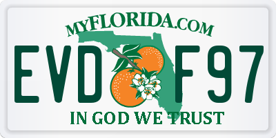 FL license plate EVDF97