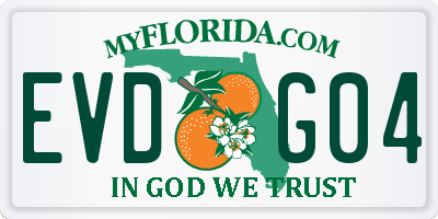 FL license plate EVDG04
