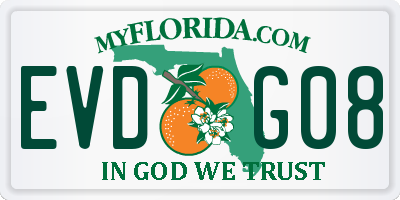 FL license plate EVDG08