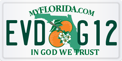 FL license plate EVDG12