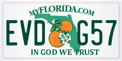 FL license plate EVDG57